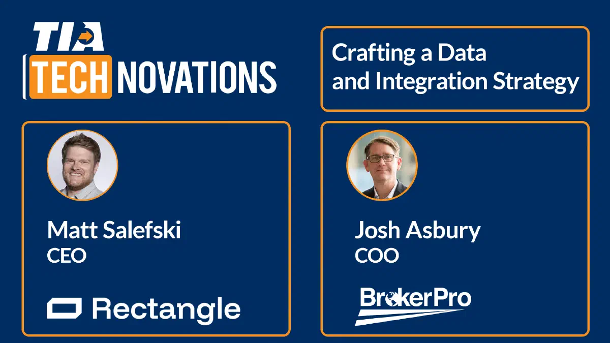 Josh Asbury, COO of Infinity Software Solutions, and Matt Salefski, CEO of Rectangle to discuss data and integration strategies for freight brokers.